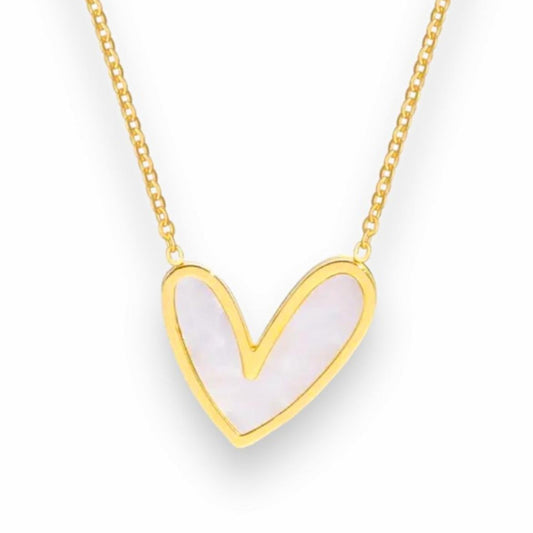 Open Locket Dainty Heart necklace (Gold)