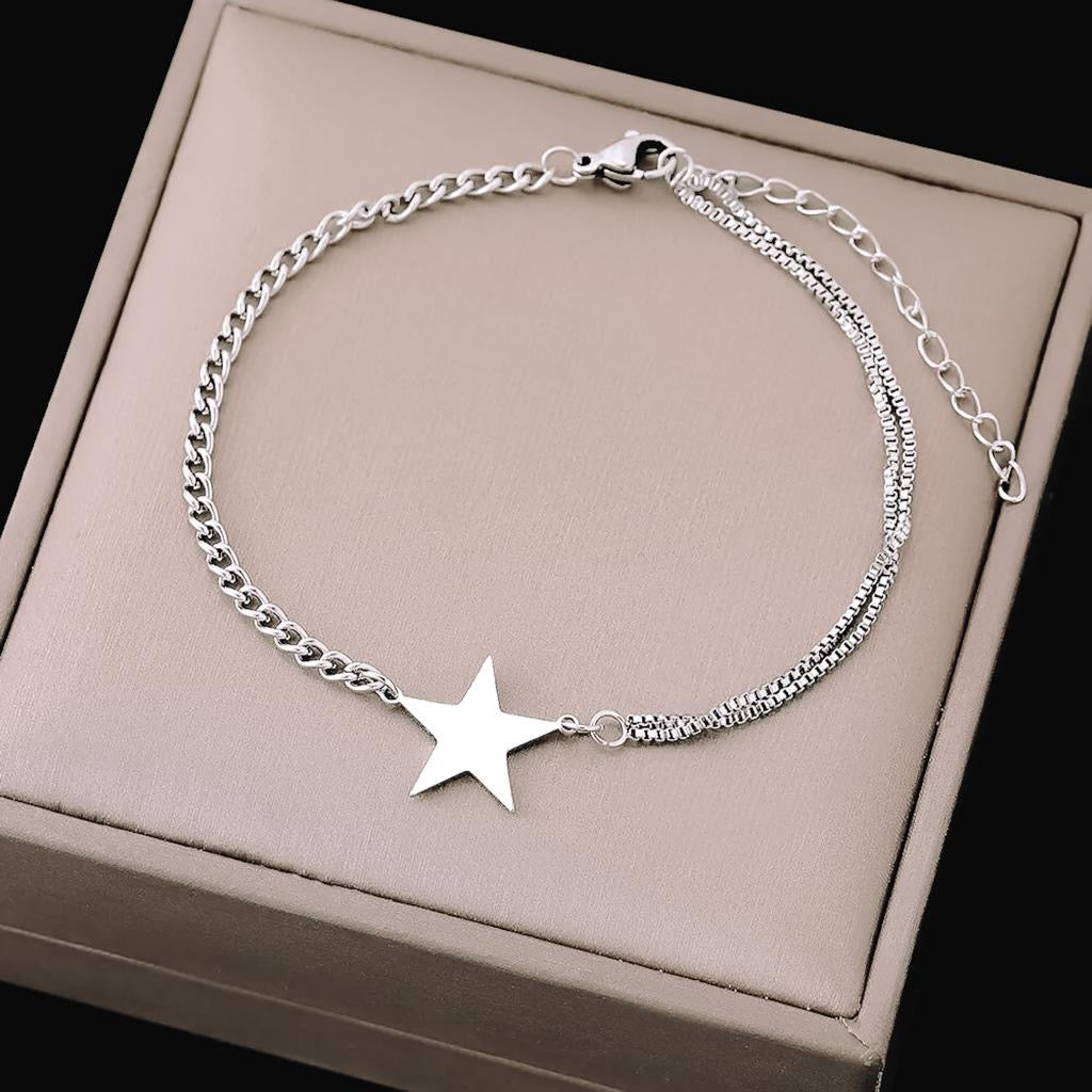 Chunky Star Bracelet Silver