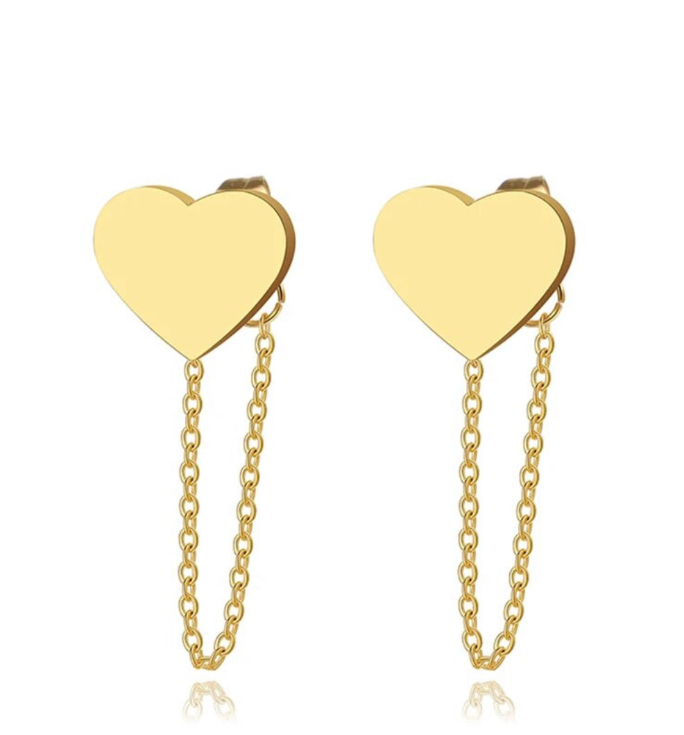 Heart Tassel Chain Gold