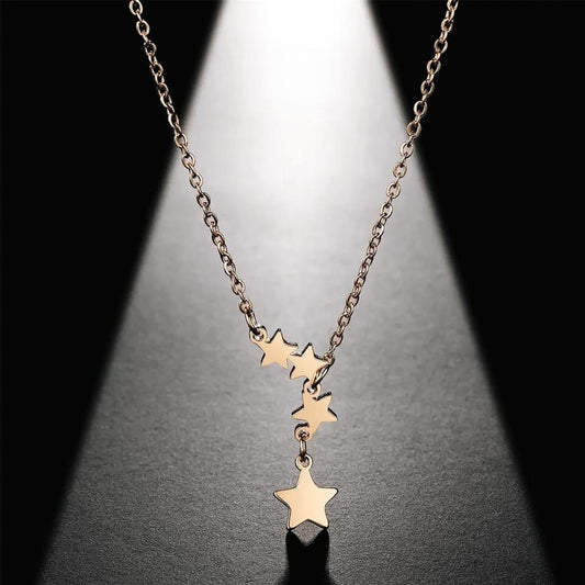 Star Pendant Tassel Necklace Gold
