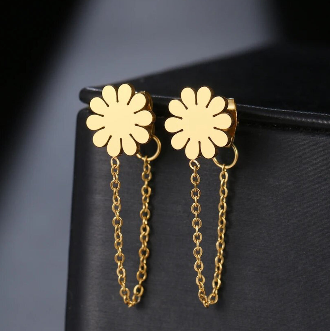 Flower Tassel Chain Gold