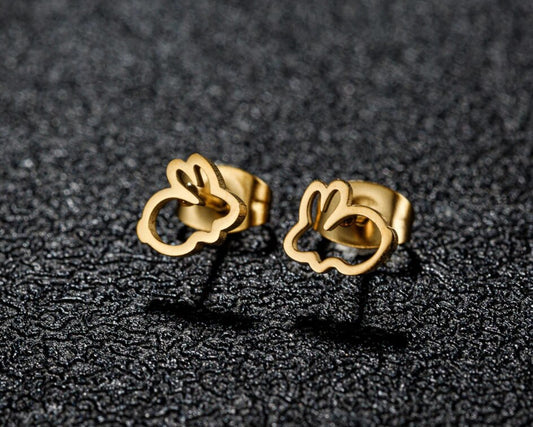 Hollow Bunny stud Gold