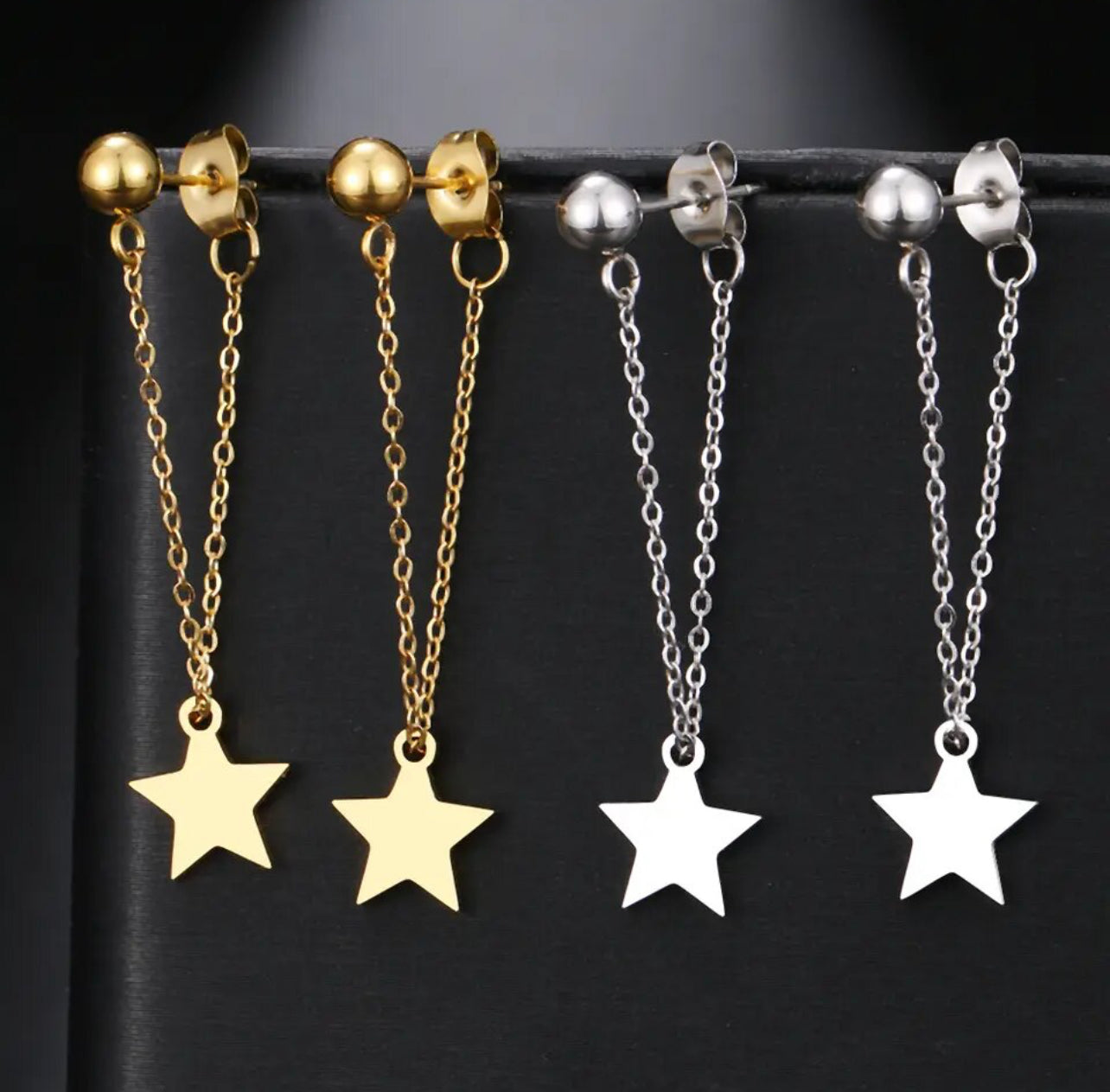 Star Hanging Drop Chain Gold