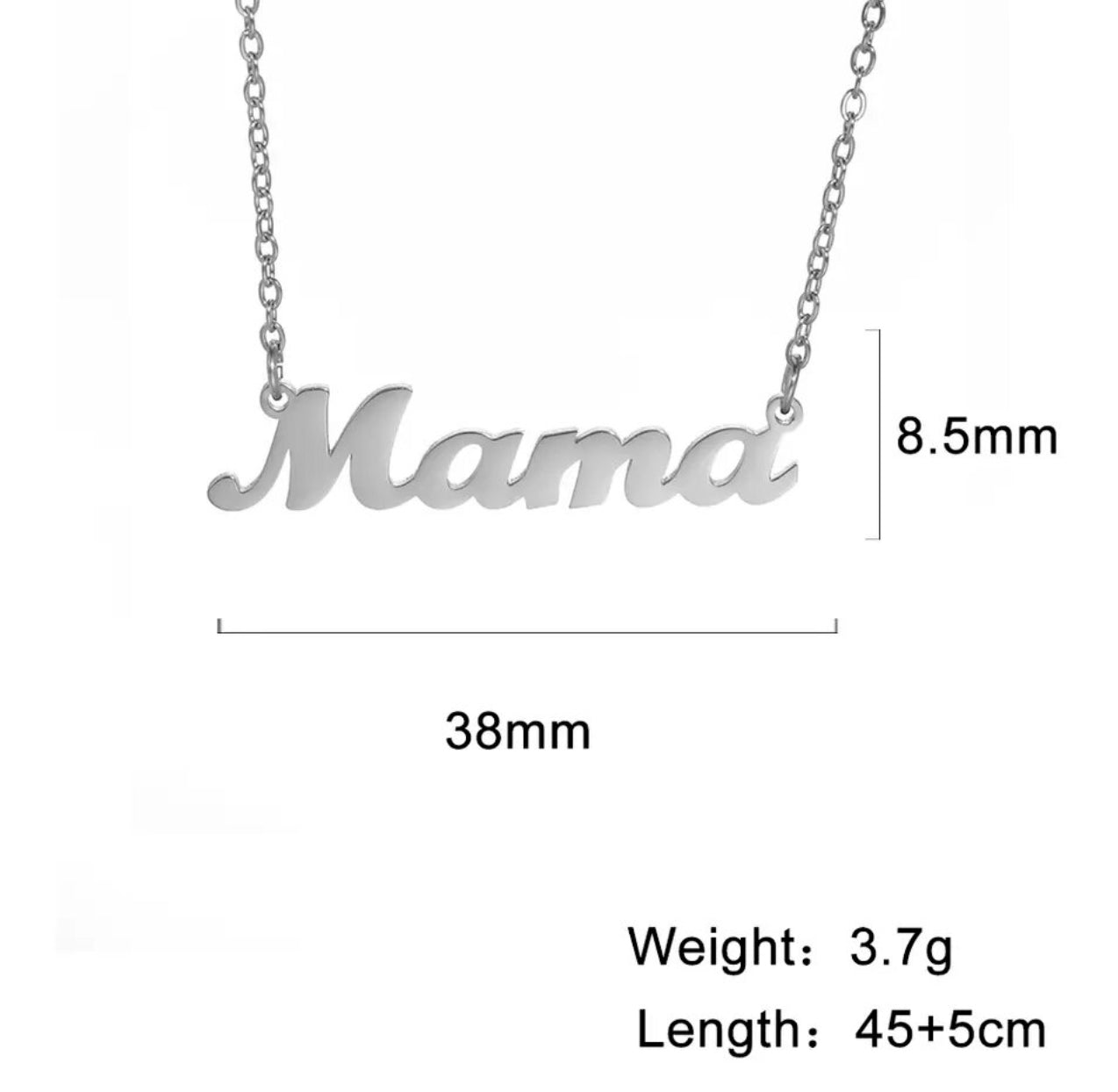 MAMA Chain Necklace Silver