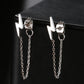 Lightning Bolt Tassel Chain Silver