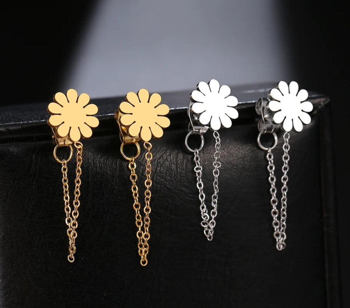 Flower Tassel Chain Silver