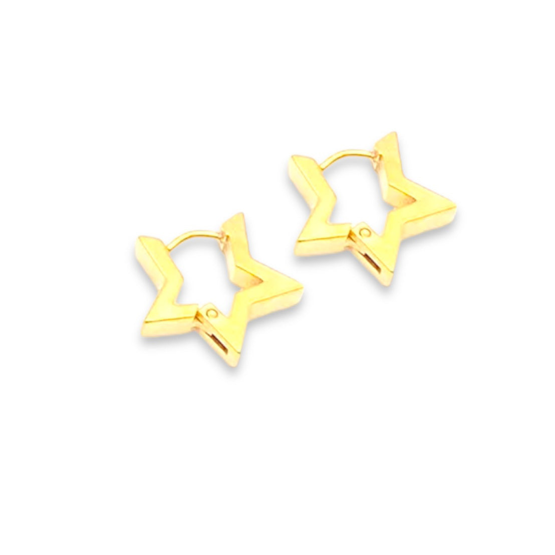 Chunky Star Hoop Gold